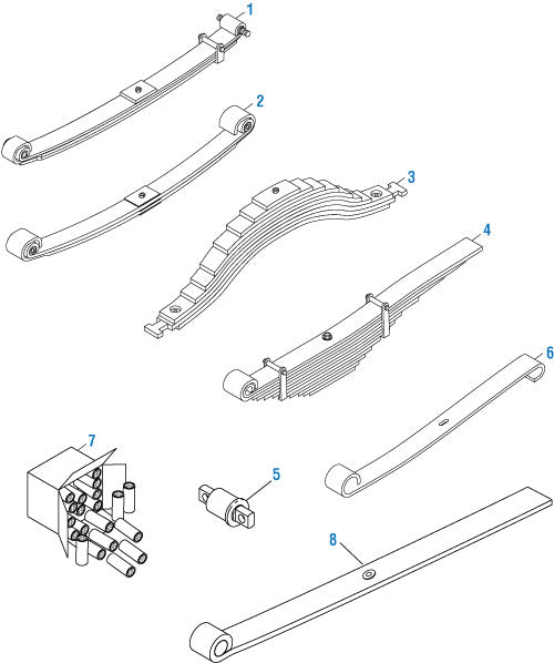 PAI 750862 OEM HENDRICKSON 47057-000 LEAF SPRING ASSEMBLY – Woodline Parts