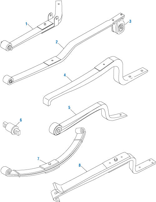 PAI Blue - Mack & Volvo Applications Main Support Springs - Rear Suspension | woodineparts.com