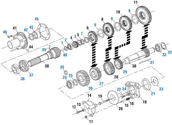 PAI EM66200 MACK 67AX311 TRANSMISSION INPUT SHAFT ROLLER BEARING