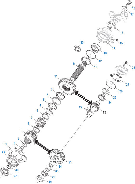 PAI Industries - Drive Train
Rear Case Components - T2070 A & C | woodlineparts.com