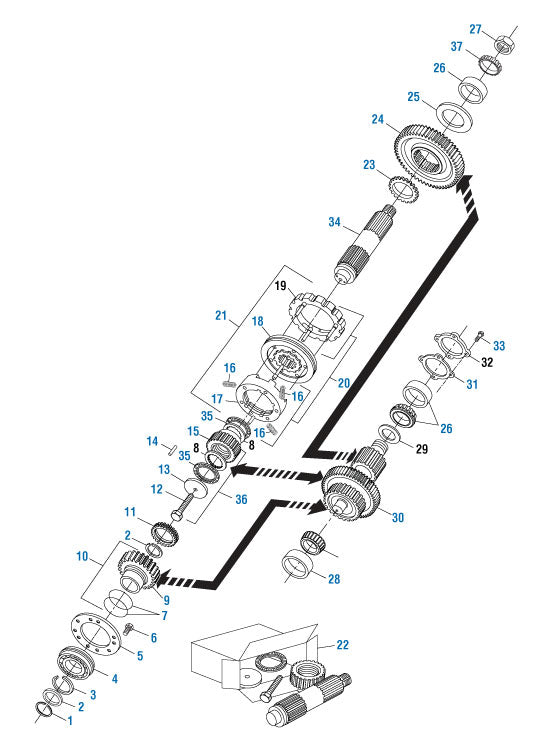 PAI Industries - Drive Train
Auxiliary Components - Current Style - RT/RTO/RTOO/RTLO 14613 and 14813 | woodlineparts.com