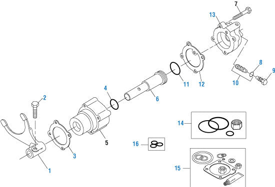 PAI EF39750 FULLER K-1447 CYLINDER O-RING KIT (A-4007, A4033) (USA)