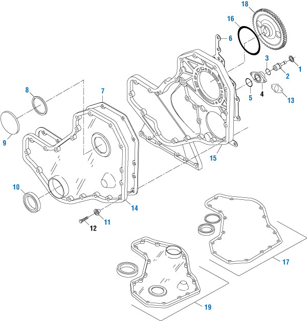 PAI 136084 CUMMINS 3802820 FRONT OIL SEAL KIT B / ISB / QSB (3922598 ...
