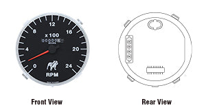 PAI 804365 MACK 17MT4107M2 TACHOMETER (ELECTRIC) (0-2400 RPM) (W/HOURS) OEM | woodlineparts.com