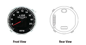 PAI 804366 MACK 17MT4107M10 TACHOMETER (ELECTRIC) (0-2400 RPM) (W/HOURS) (OEM) | woodlineparts.com