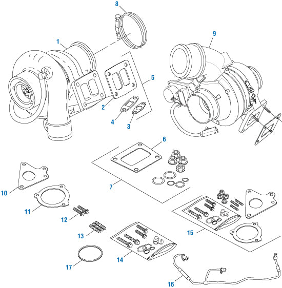 PAI Industries - International Engine Turbocharger - DT-466E / DT-570 (2004 & Up) | woodlineparts.com