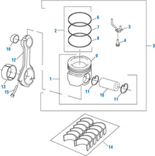Cargar imagen en el visor de la galería, PAI 605084 DETROIT DIESEL A4720300624 PISTON RING SET (DD15) (A4720300524)