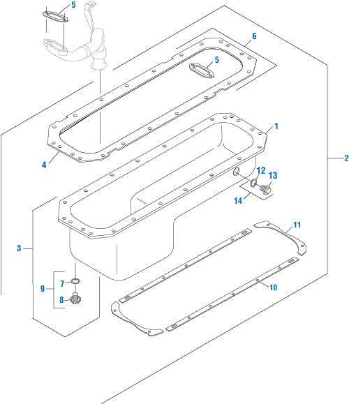 PAI Industries - International Engine
Oil Pan Kit and Components - DT-466E / DT-570 (2004 & Up) | woodlineparts.com