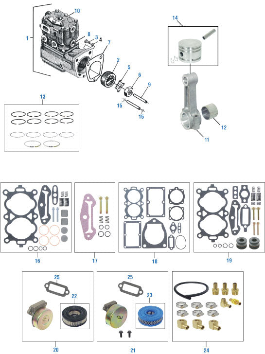 PAI Industries - Air & Electrical
EL13111 and EL16111 Compressors and Components - Compressors | woodlineparts.com