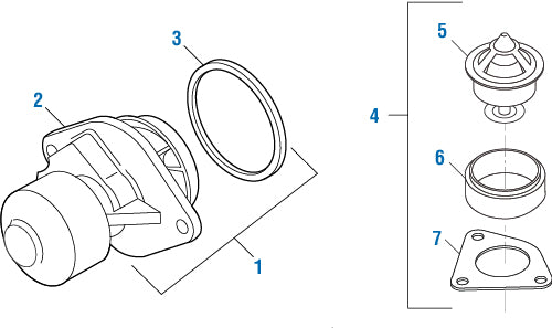 PAI Industries - Cummins Engine
Water Pump and Thermostat - 6B Series | woodlineparts.com
