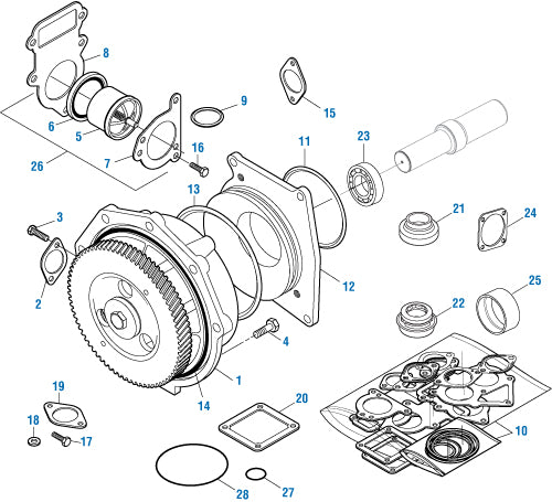 PAI 381809 CATERPILLAR 2243238 WATER PUMP ASSEMBLY (C15 ACERT) (USA)
