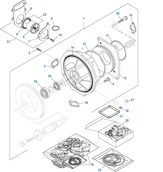 PAI Industries - Caterpillar Engine
Water Pump - 3400 Series | woodlineparts.com