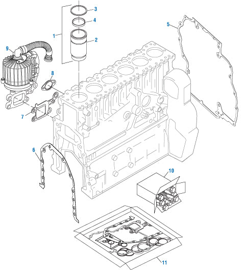 PACK OF 5 PAI 631373 DETROIT DIESEL A4720180280 OIL PASSAGE GASKET (DD15)