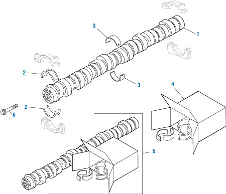 PAI 891937 MACK / VOLVO 23289186 NEW CAMSHAFT KIT (MP8 / D13) (23271083)