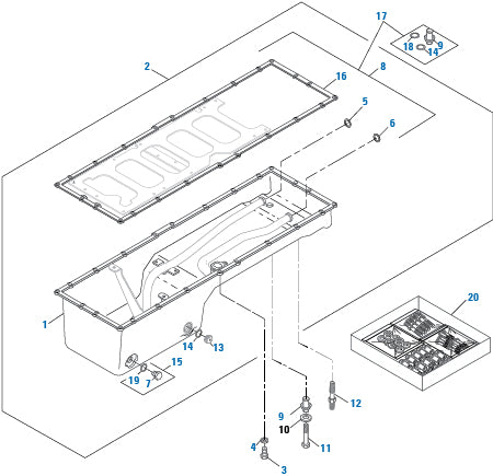 PAI Industries - Caterpillar Engine C15 - Oil Pan Kit and Components  - 3406E / C15 / C16 / C18 Series | woodlineparts.com