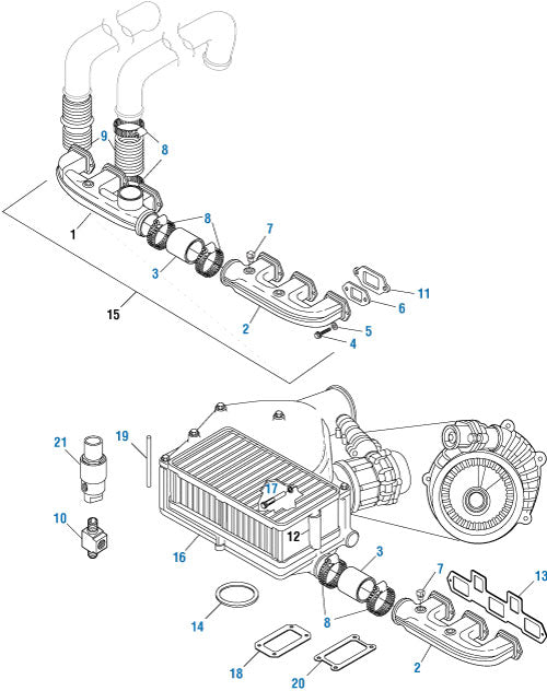 PAI Blue - Mack & Volvo Applications Intake Manifold - Engine - E6 Series | woodlineparts.com