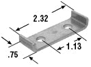 PACK OF 5 PAI EBK-1426 MACK 253GC1138 FUEL LINE BRACKET (0.75" X 2.32" L) (USA)