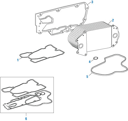 PAI 631351 DETROIT DIESEL A4721840080 OIL COOLER GASKET (MOLDED) (DD15)
