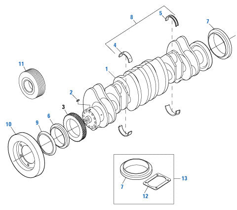 PAI Industries - Caterpillar Engine Crankshaft - 3116 / 3126 / C7 Series | woodlineparts.com