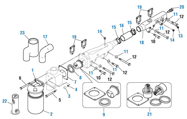 PAI EAS-3295-185 MACK 215SB165P4 THERMOSTAT (185 DEG) (VENTED) (23533492)