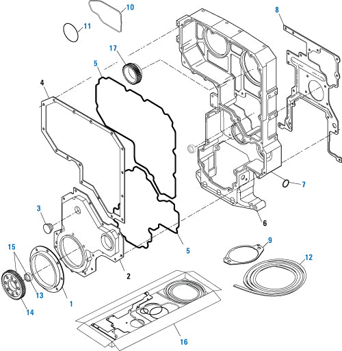 PACK OF 2 PAI 131660 CUMMINS 4962721 TIMING COVER GASKET (ISX)
