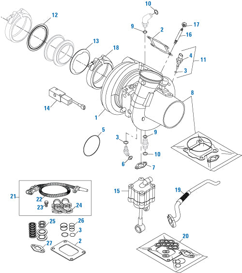 PAI 131673 CUMMINS 3102314 TURBOCHARGER MOUNTING GASKET (ISX)