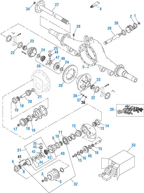 PAI - Drive Train Forward Rear - J340S/ J380S/ J400S | woodlineparts.com
