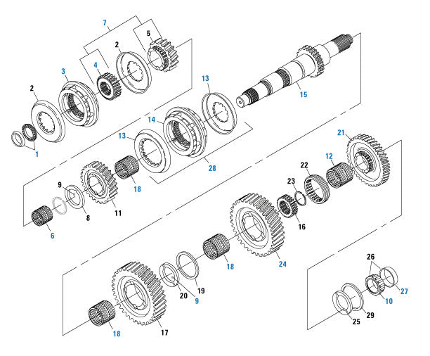 PAI Industries - Drive Train
Mainshaft Assembly - FS 5005A/C and FS 5205A | woodlineparts.com