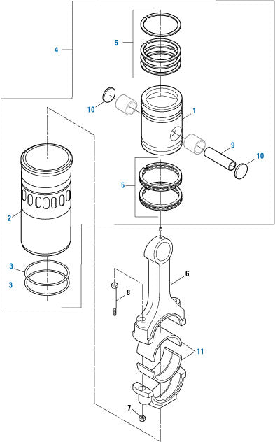 PAI Industries - Detroit Diesel Engine
Pistons, Rod Bearings and Ring Sets - Series 53 | woodlineparts.com