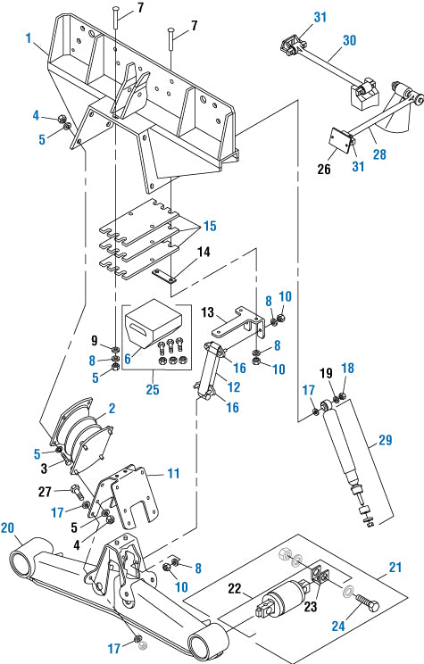 PAI Industries - Chassis Suspension
HN 402/462/522 - Rear Suspension | woodlineparts.com