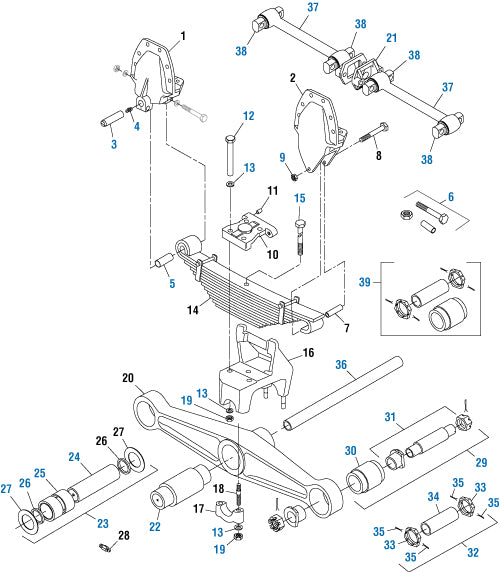 PAI Industries - Chassis Suspension
RT 650/700 - Rear Suspension | woodlineparts.com
