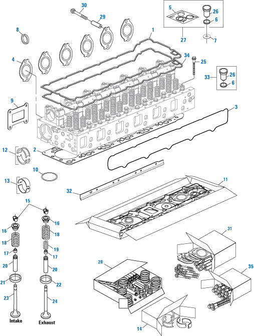 PAI 891991 MACK 85124276 INJECTOR SLEEVE KIT (MP7 / MP8 / D11 / D12 / D13) (COPPER)