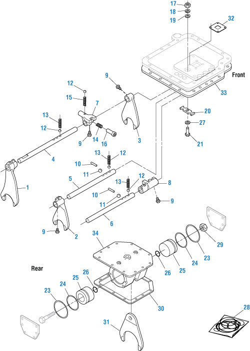 PAI Industries - Drive Train
Shifter Components - T2080, T2090 and T2100 | woodlineparts.com