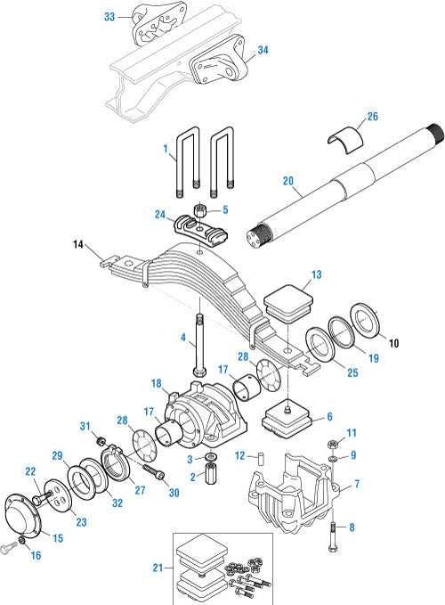 PAI Industries - Chassis Suspension
65,000 LB - Rear Suspension | woodlineparts.com