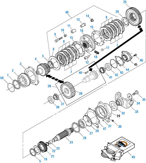 PAI Industries - Drive Train
Rear Case Components - Original Design Synchronizer - T2080, T2090 and T2100 | woodlineparts.com