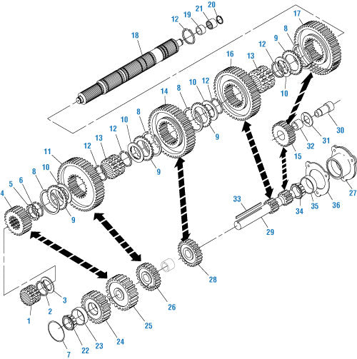 PAI Industries - Drive Train
Main Case Components - T313L and T318L | woodlineparts.com