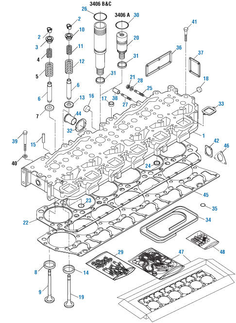 PAI - Caterpillar Engine Cylinder Head - 3400 Series | woodlineparts.com
