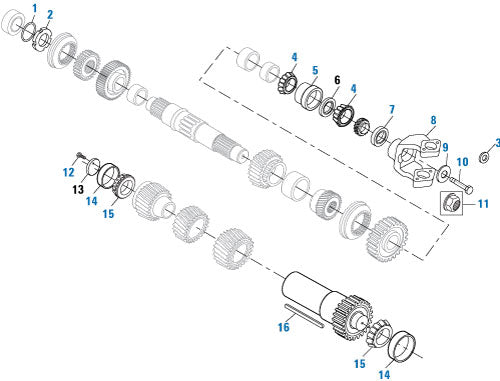 PAI GNU-0200 MACK 21AX658 FLANGED / SLOTTED NUT (1-11/16"-12) (STEEL)