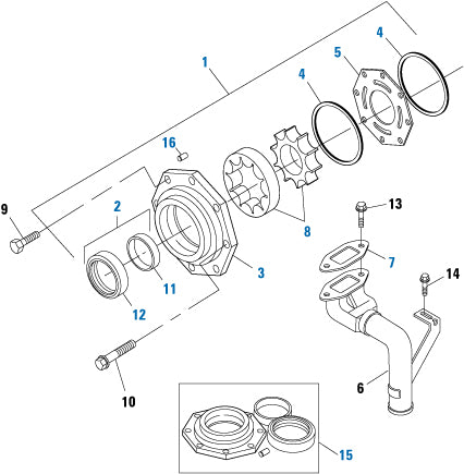 PAI 436030 NAVISTAR 1833096C94 FRONT CRANKSHAFT OIL SEAL KIT (DT530E)