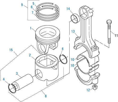 PAI Industries - Caterpillar Engine
3126 - Two Piece Piston - 3100 / C7 Series | woodlineparts.com