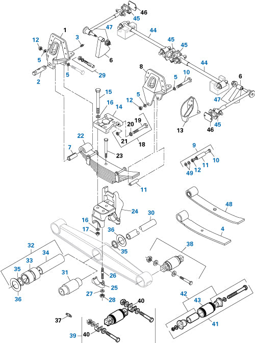 PAI 750862 OEM HENDRICKSON 47057-000 LEAF SPRING ASSEMBLY – Woodline Parts