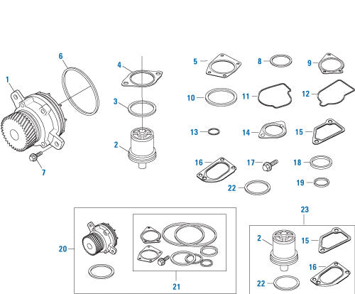 PAI 831110 VOLVO 214914 WATER PUMP INSTALLATION KIT (D12) (214-914) (USA)