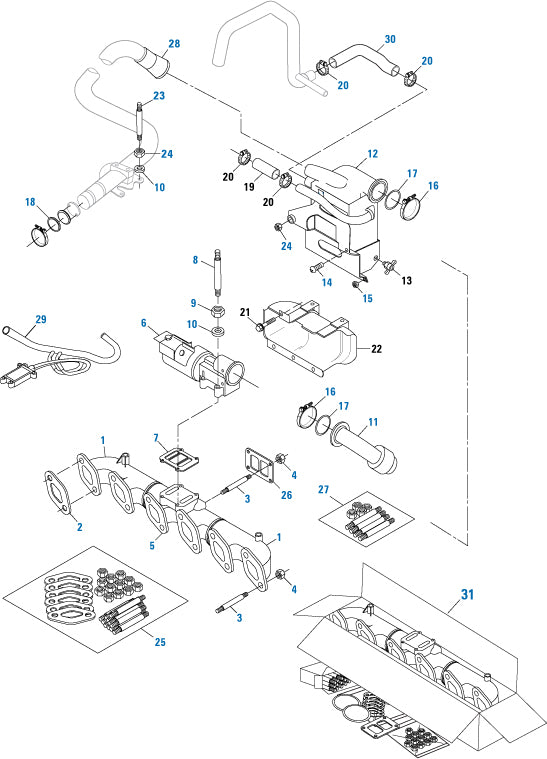 PAI Blue - Mack & Volvo Applications ASET Engine w/ EGR Valve - E7 Series | woodlineparts.com