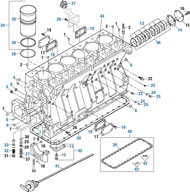 PAI - Cummins Engine Cylinder Block Components - L10 / M11 / ISM / QSM Series | woodlineparts.com