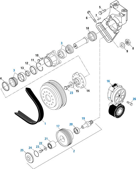 PAI 180894 CUMMINS 3400885 BELT TENSIONER (L10 / M11 / ISM / QSM)