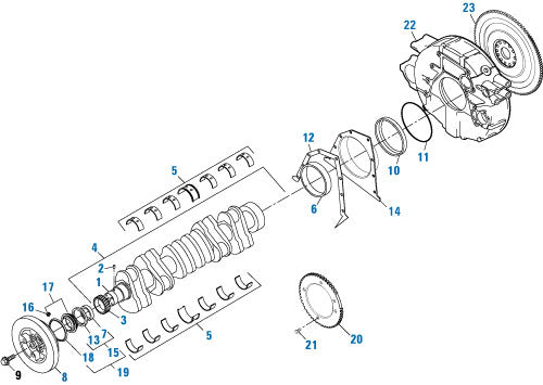 PAI 136118 CUMMINS 3925343 FRONT CRANKSHAFT SEAL KIT (ISC / QSC ...
