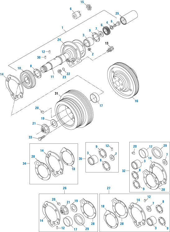 PAI Industries - Cummins Engine Accessory Drives - 855 Series | woodlineparts.com