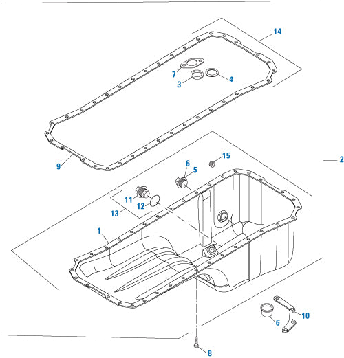 PAI 141284 CUMMINS 3900960 OIL PAN KIT (6B) (FRONT / REAR SUMP) (3915703)