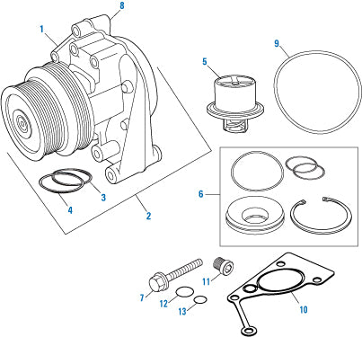 PAI Industries - Cummins Engine Water Pump and Thermostat - ISX Series | woodineparts.com