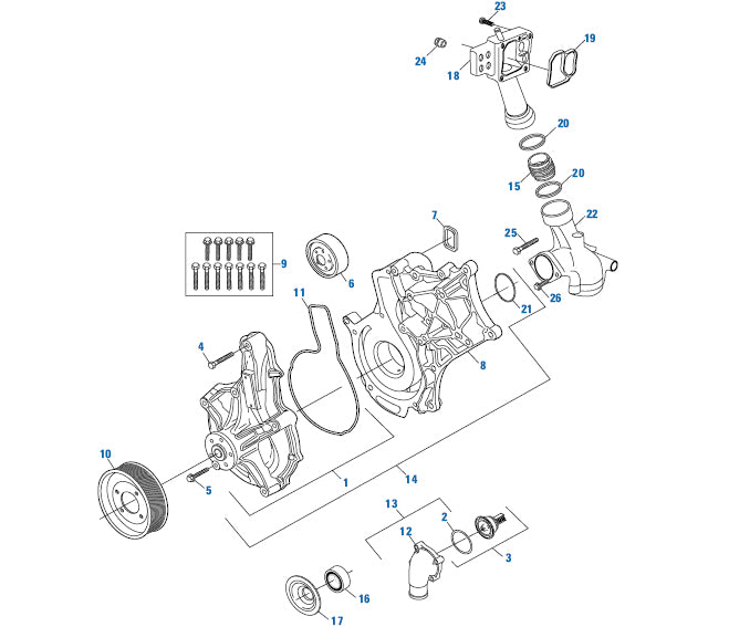 PAI Industries - Volvo / Renault Engine Components
Water Pump - Renault DXi 11 / Renault DXi 13 | woodlineparts.com
